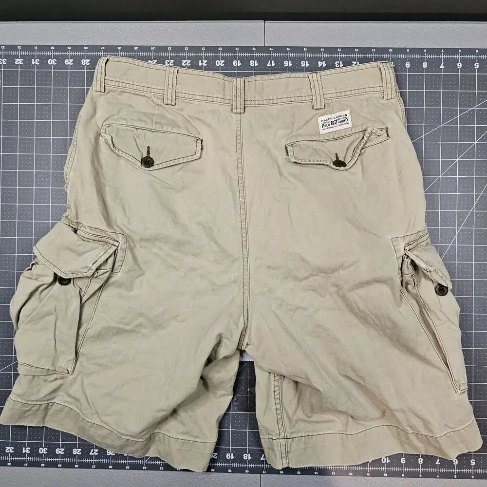Vintage Polo Ralph Lauren Cargo Shorts Mens 34 Relaxed Skater Y2K Preppy Utility